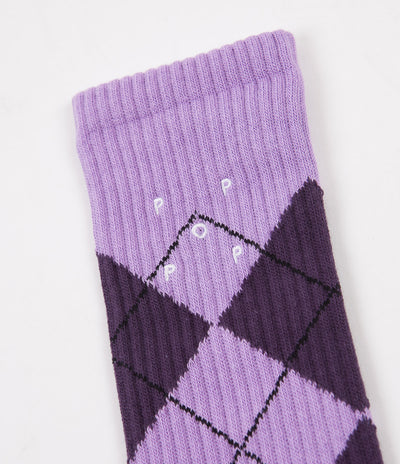 Pop Trading Company Pop Burly Socks - Violet / Dark Purple