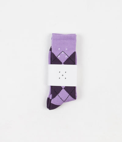 Pop Trading Company Pop Burly Socks - Violet / Dark Purple