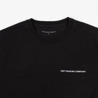 Pop Trading Company Logo T-Shirt - Black / White thumbnail