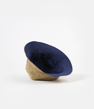 Pop Trading Company Reversible Bell Hat - Khaki / Navy
