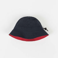 Pop Trading Company Reversible Bell Hat in Navy and Red thumbnail