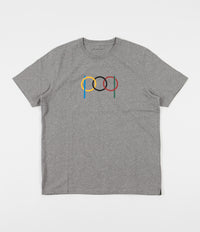 Pop Trading Company Ringer T-Shirt - Heather Grey