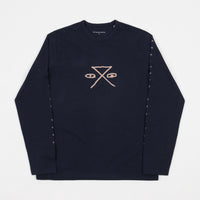Pop Trading Company Safe-Trip.Org Long Sleeve T-Shirt - Navy thumbnail