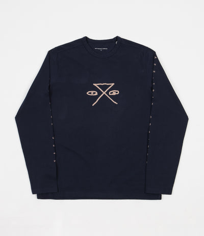 Pop Trading Company Safe-Trip.Org Long Sleeve T-Shirt - Navy