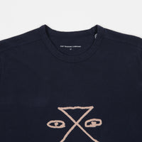 Pop Trading Company Safe-Trip.Org Long Sleeve T-Shirt - Navy thumbnail