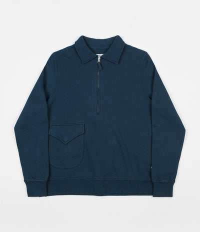 Pop Trading Company Sportswear Company Heavyweight Half Zip Sweatshirt - Dark Teal