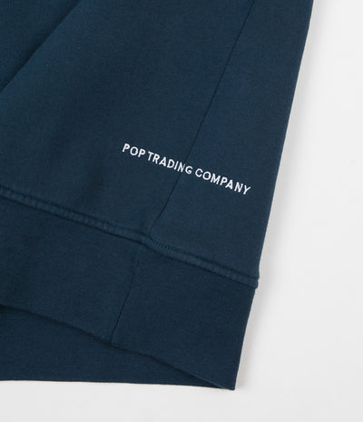 Pop Trading Company Sportswear Company Heavyweight Half Zip Sweatshirt - Dark Teal