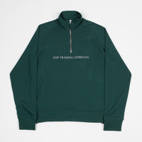 Pop Trading Company Sportswear Company Lightweight Half Zip Sweatshirt - Sports Green thumbnail