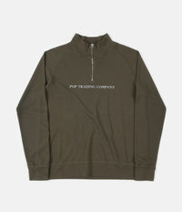 Pop Trading Company Sportswear Company Lightweight Halfzip Sweatshirt - Combat