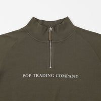 Pop Trading Company Sportswear Company Lightweight Halfzip Sweatshirt - Combat thumbnail