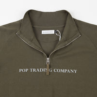 Pop Trading Company Sportswear Company Lightweight Halfzip Sweatshirt - Combat thumbnail