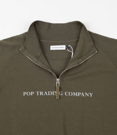 Pop Trading Company Sportswear Company Lightweight Halfzip Sweatshirt - Combat