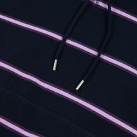Pop Trading Company Striped Hoodie - Navy / Violet thumbnail