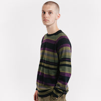 Pop Trading Company Striped Knitted Crewneck Sweatshirt - Multicolour thumbnail