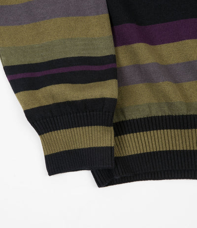 Pop Trading Company Striped Knitted Crewneck Sweatshirt - Multicolour