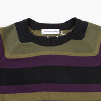 Pop Trading Company Striped Knitted Crewneck Sweatshirt - Multicolour thumbnail