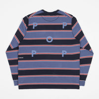Pop Trading Company Striped Logo Long Sleeve T-Shirt