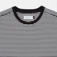 Pop Trading Company Striped Logo T-Shirt - Black / White thumbnail