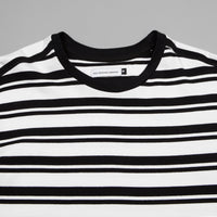 Pop Trading Company Striped Long Sleeve T-Shirt - Black / White thumbnail