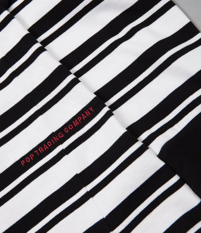 Pop Trading Company Striped Long Sleeve T-Shirt - Black / White
