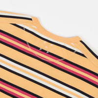 Pop Trading Company Striped Long Sleeve T-Shirt - Orange / Multicolour thumbnail