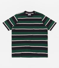 Pop Trading Company Striped Pocket T-Shirt - Green / Multicolour