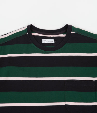 Pop Trading Company Striped Pocket T-Shirt - Green / Multicolour