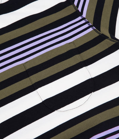 Pop Trading Company Striped Pocket T-Shirt - Multicolour