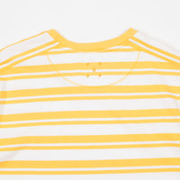 Pop Trading Company Striped Pocket T-Shirt - Yellow / White thumbnail