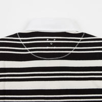 Pop Trading Company Striped Rugby Shirt - Off White / Black thumbnail