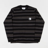 Pop Trading Company x Carhartt Long Sleeve Pocket T-Shirt - Black thumbnail