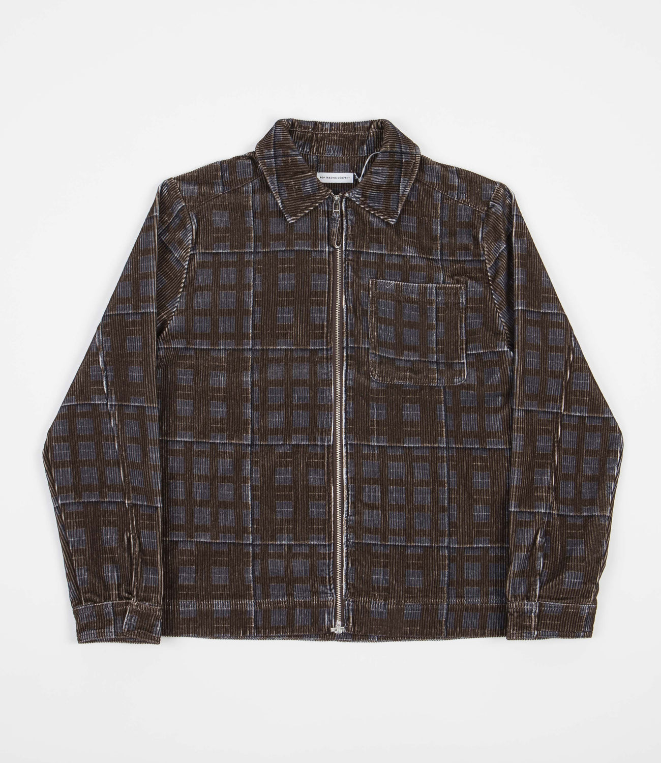 Pop Trading Company x Gilles De Brock Corduroy Check Shirt - Charcoal |  Flatspot