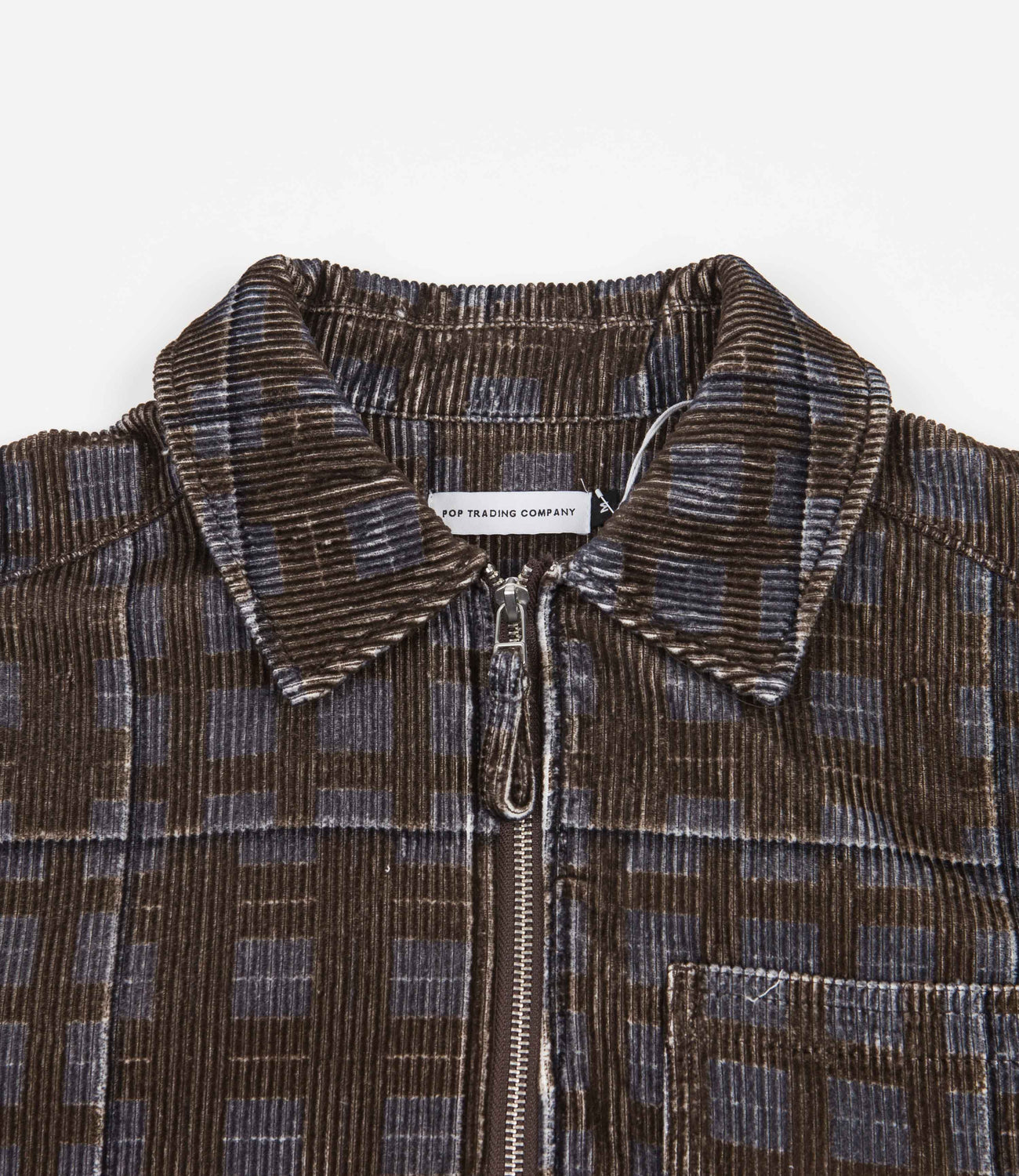 Pop Trading Company x Gilles De Brock Corduroy Check Shirt - Charcoal |  Flatspot