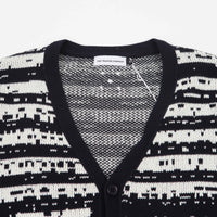 Pop Trading Company x Gilles De Brock Knitted Cardigan - Navy / Off White thumbnail
