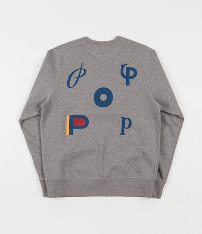 Pop Trading Company x Parra Logo Crewneck Sweatshirt - Heather Grey