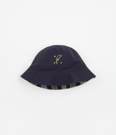 Pop Trading Company x Paul Smith Reversible Bucket Hat - Navy