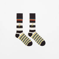 Pop Trading Company x Paul Smith Signature Stripe Sports Socks - Black thumbnail