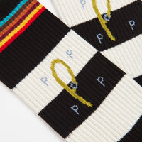 Pop Trading Company x Paul Smith Signature Stripe Sports Socks - Black thumbnail