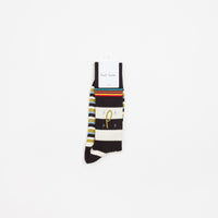 Pop Trading Company x Paul Smith Signature Stripe Sports Socks - Black thumbnail