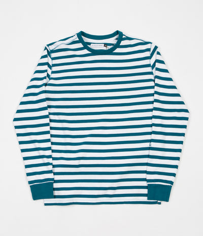 Pop Trading Company x Wayward Wow Long Sleeve T-Shirt - Ocean Green / Off White