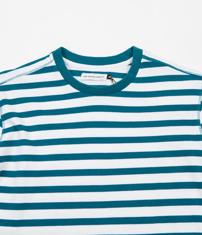 Pop Trading Company x Wayward Wow Long Sleeve T-Shirt - Ocean Green / Off White