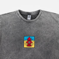 Post Details Pop Hydrant French Terry Long Sleeve T-Shirt - Acid Black thumbnail