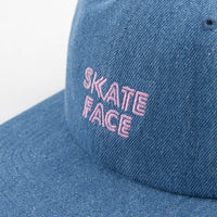 Post Details Skate Face Denim Cap - Stonewash Blue thumbnail