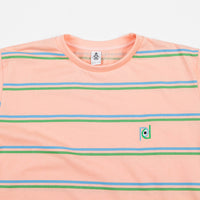 Post Details Striped T-Shirt - Peach / Blue / Green thumbnail