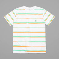 Post Details Striped T-Shirt - White / Orange / Green thumbnail