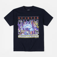 Quartersnacks Always Current T-Shirt - Navy thumbnail