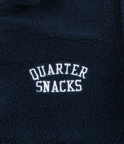 Quartersnacks Chunky Fleece Coach Jacket - Navy