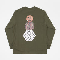 Quartersnacks Classic Snackman Long Sleeve T-Shirt - Olive thumbnail