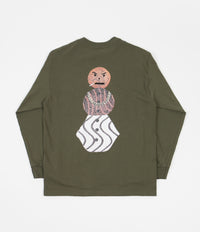 Quartersnacks Classic Snackman Long Sleeve T-Shirt - Olive