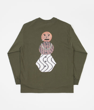 Quartersnacks Classic Snackman Long Sleeve T-Shirt - Olive